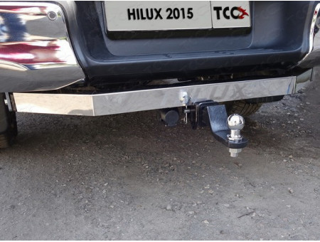Фаркоп (оцинкованный, надпись Hilux) 100/2500кг (Крюк съёмный/Тип шара E)